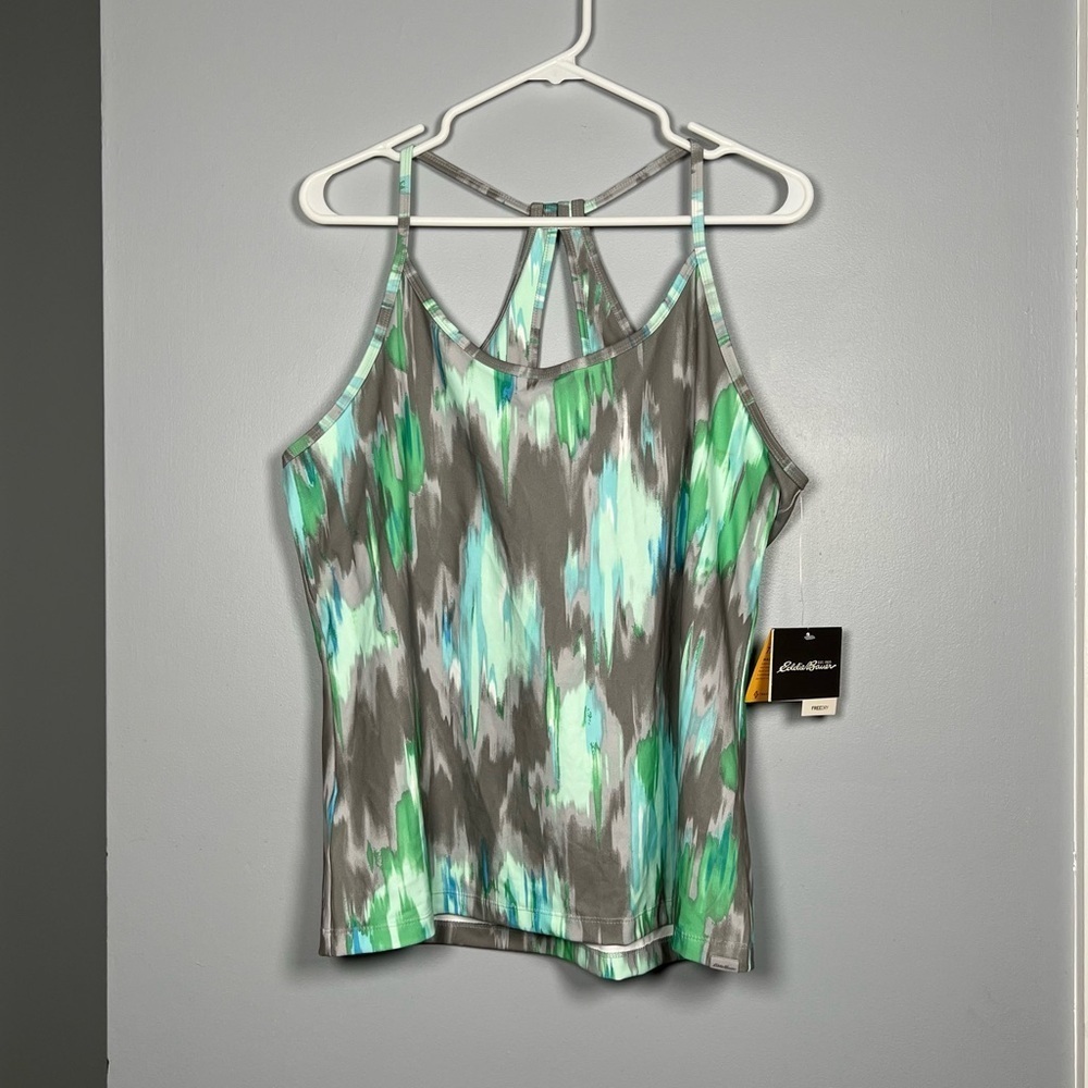 Eddie Bauer Tank Top Travex Aster Cami Sugarsnap Workout FreeDry UPF - Picture 1 of 4